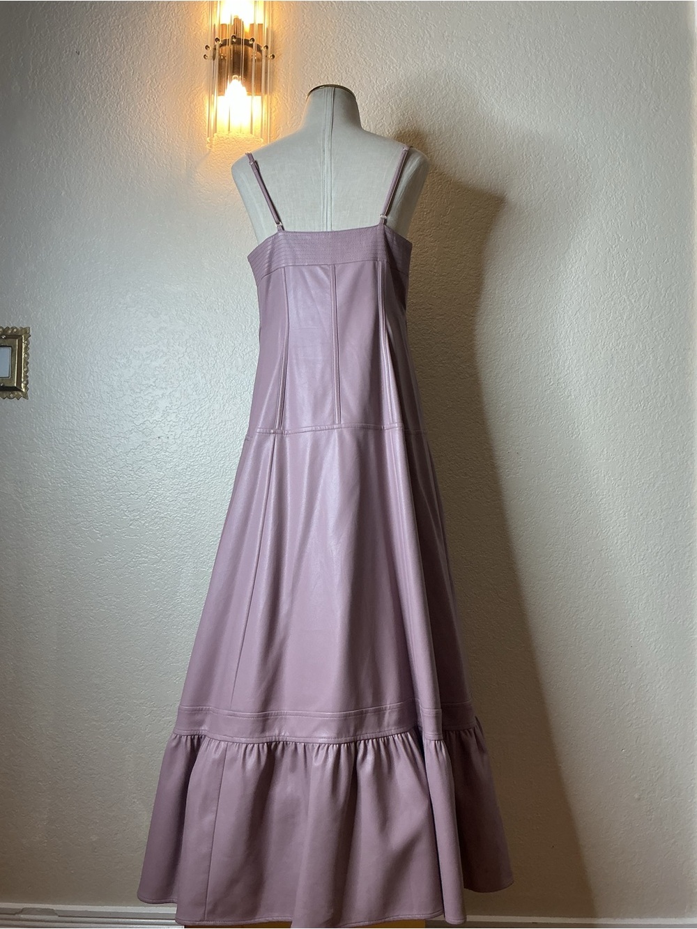 Anthropologie Dusty Lilac Maxi Dress with Front Zip - Picture 3 of 11